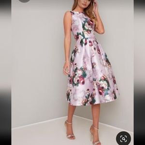 Chi Chi London Floral A-line Dress UK 10